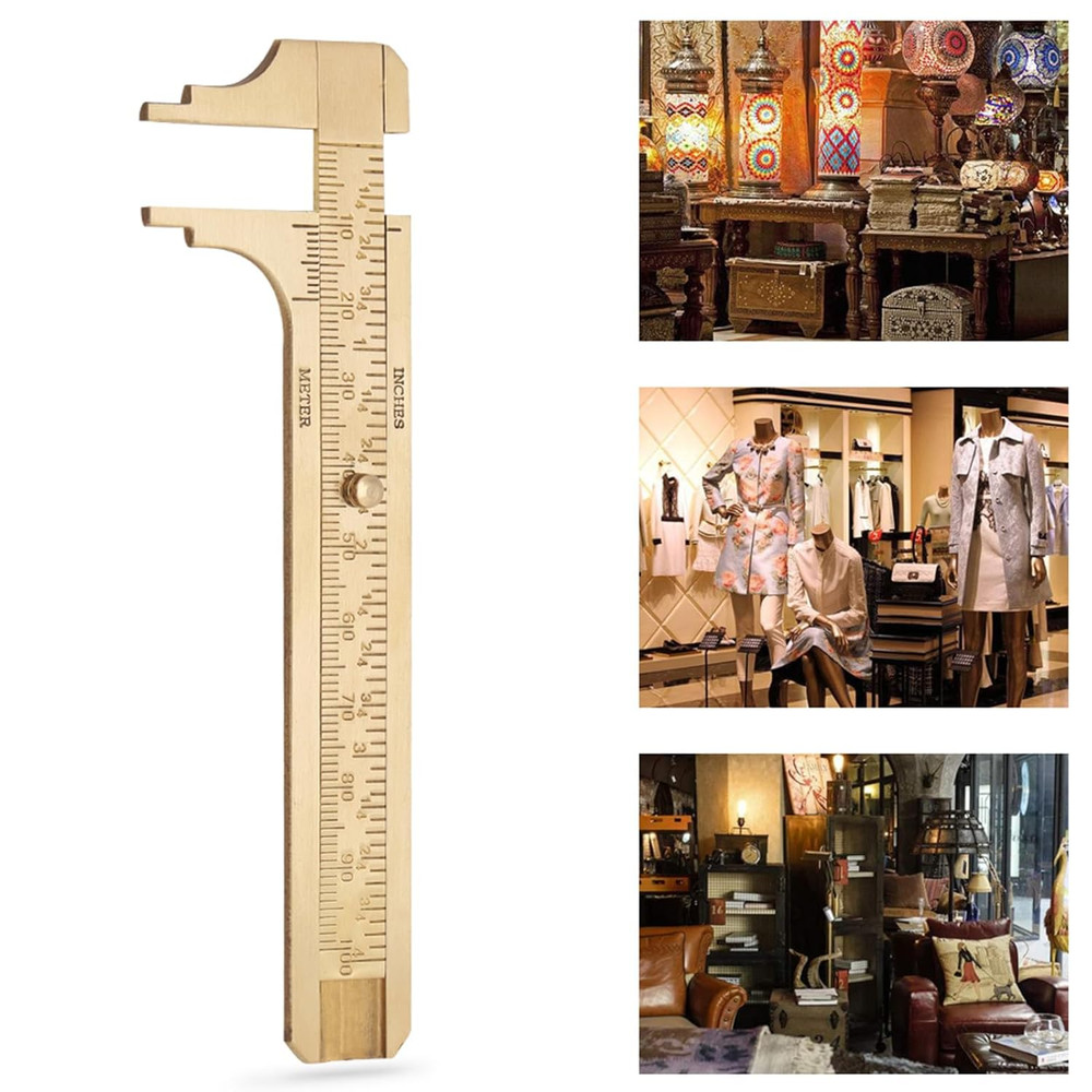 Vernier Caliper, Double Scale Brass Micrometer Sliding, 100Mm