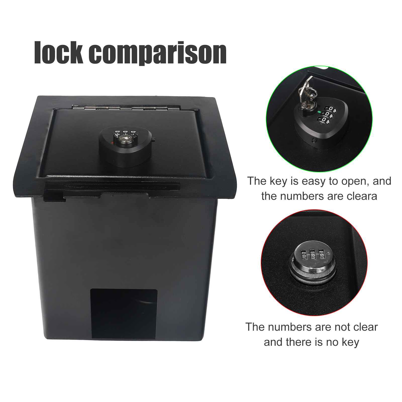 For Toyota Tacoma 2016-2023 Center Console Gun Safe Storage Box Vault & LED