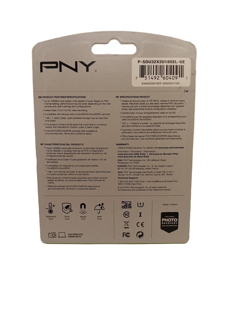 (2X) PNY 32GB Elite UHS-I microSDHC Memory Cards Camera, Drones, Nintendo Switch