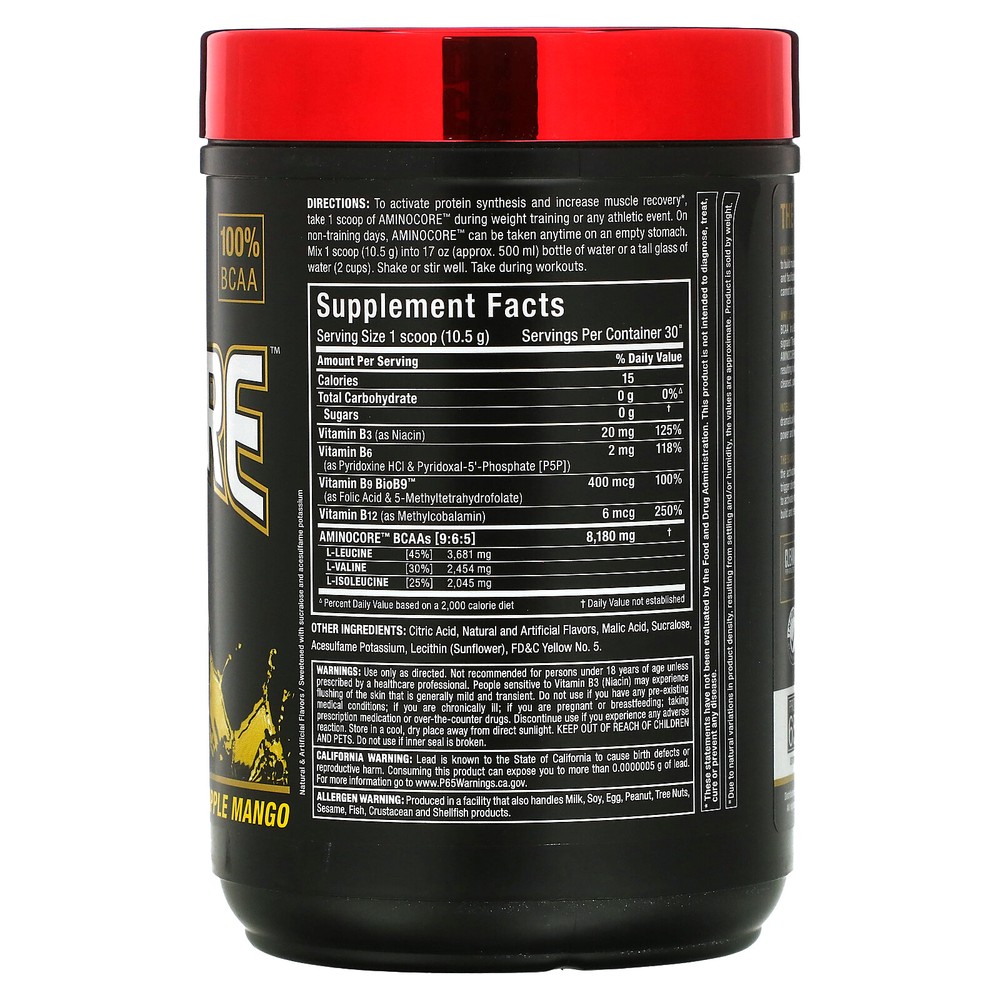 AMINOCORE BCAA, Pineapple Mango, 0.69 lb (315 g)