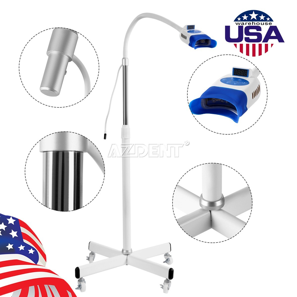 Dental Mobile Teeth Whitening Machine Lamp Bleaching Cold LED Light Accelerator