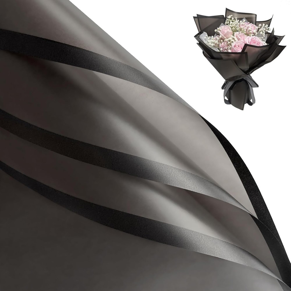 20 Sheets Floral Wrapping Paper, Waterproof Bouquet Wrapping,.,