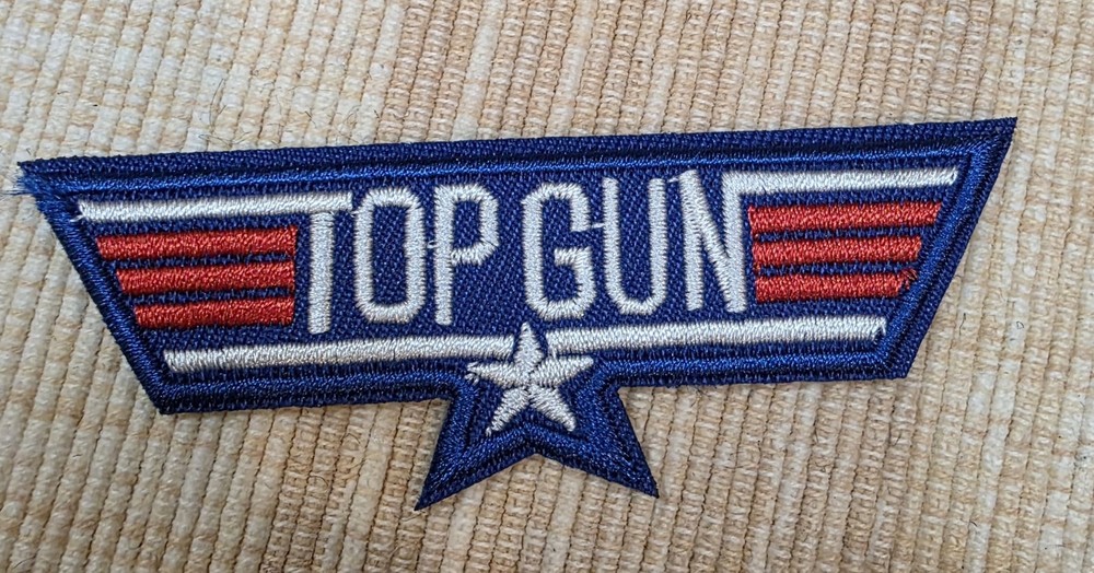 Top Gun  Logo Patch 3 1/2 inch wide