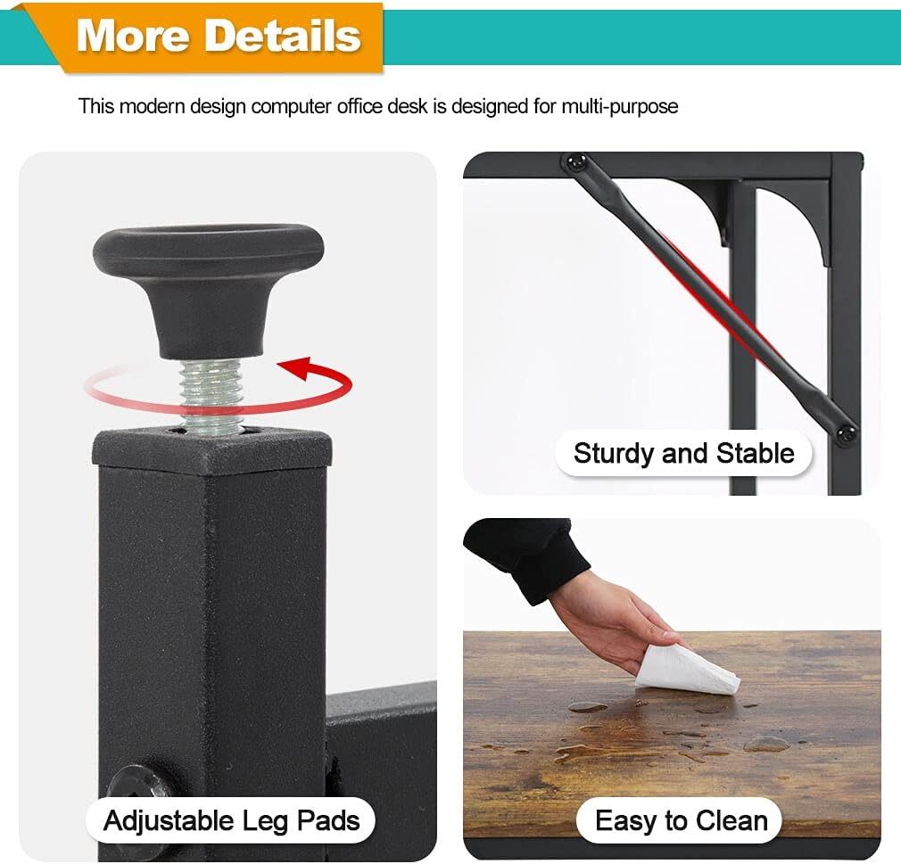 Computer Desk,39.4 inches Home Office Desk Writing Study Table Modern Simple