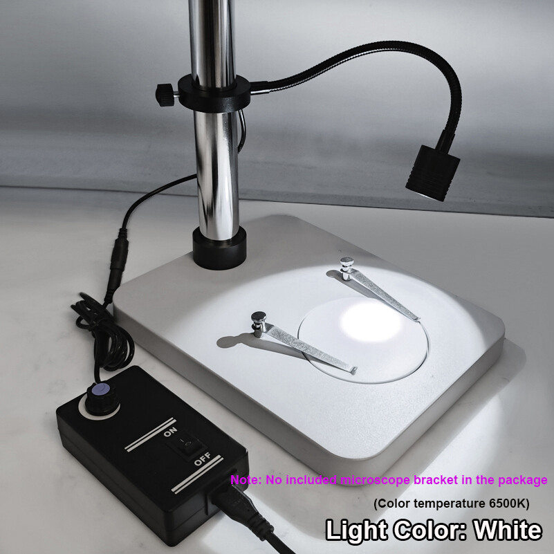 3W Gooseneck Single LED Light Illuminator Lamp For Industry Microscope Camera