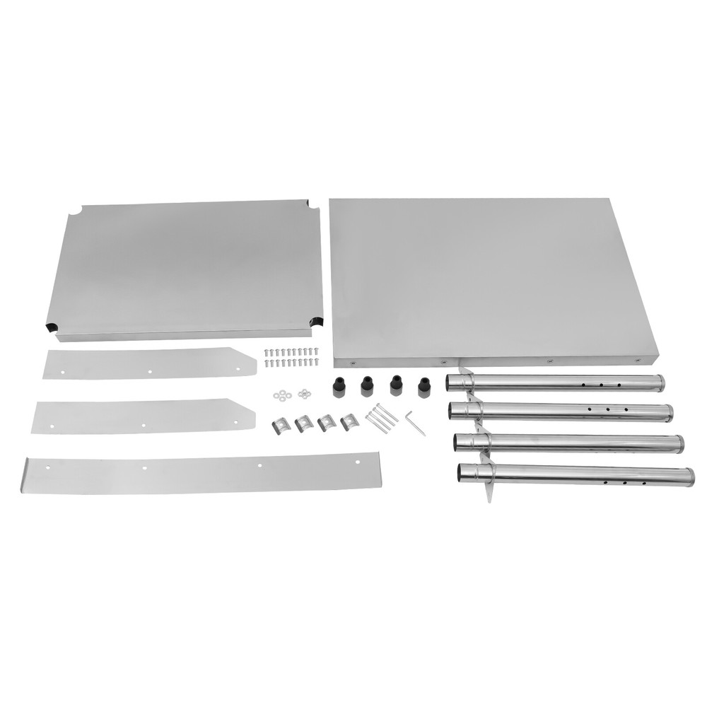 Commercial Work Table with Backsplash Sidesplash Prep Table for Kitchen Storage
