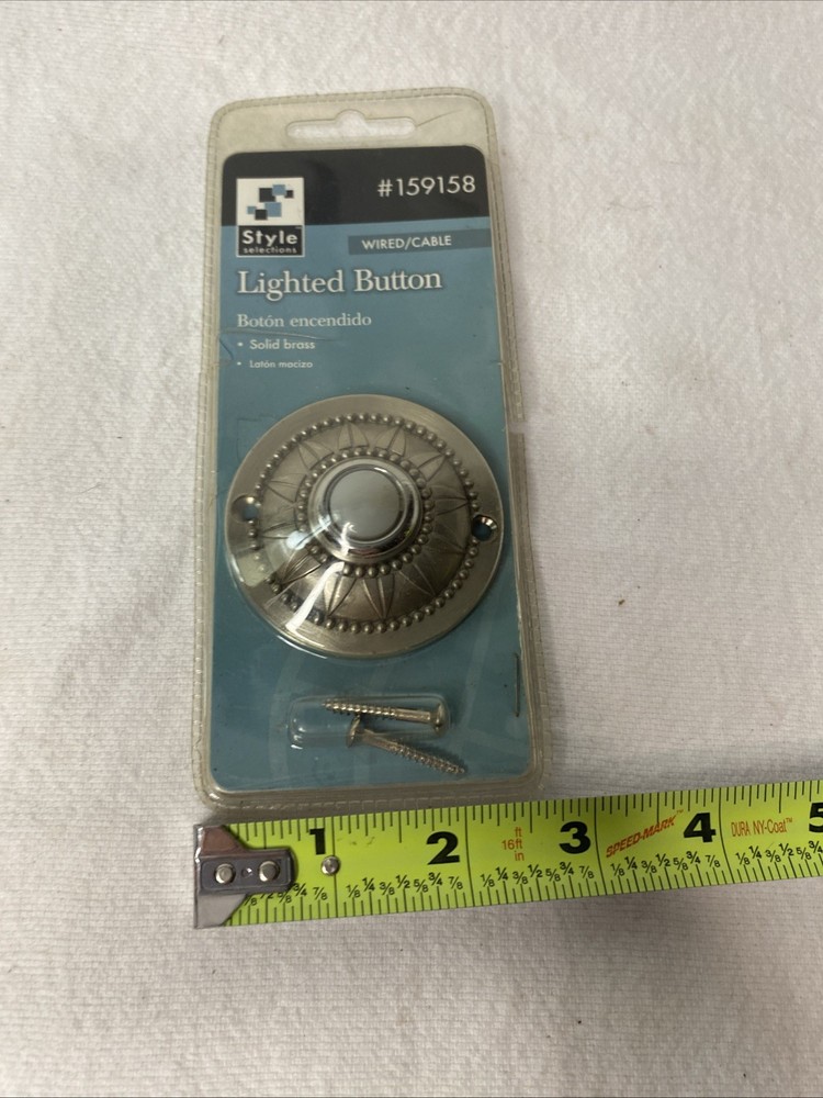 Lighted Button For Door Bell With Solid Brass Cover