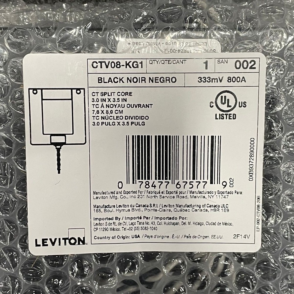 LEVITON 4OUMR-08M Modbus Meter Kit 3-Phase 3W/4W