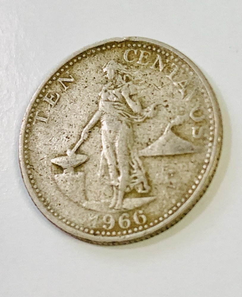 1966 Philippines Ten Centavos Foreign Coin