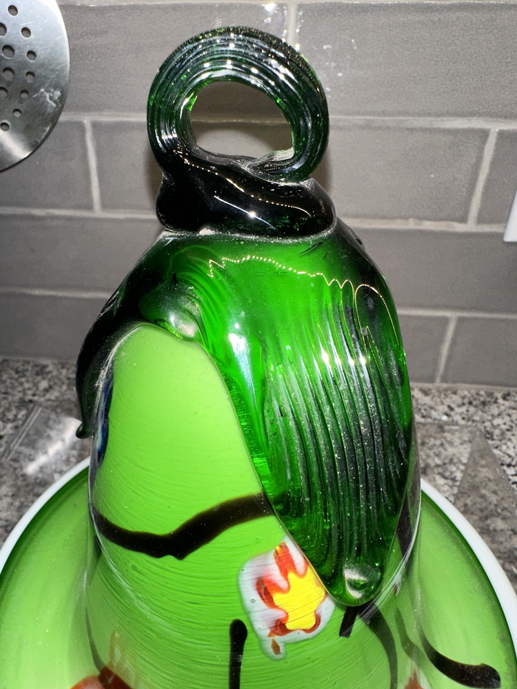 Multi Colored Art Glass, Millifiore ~ Hand Blown Bird Feeder