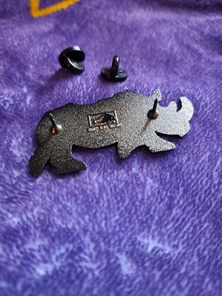 White Rhino Pin by Roaminbisonworkshop