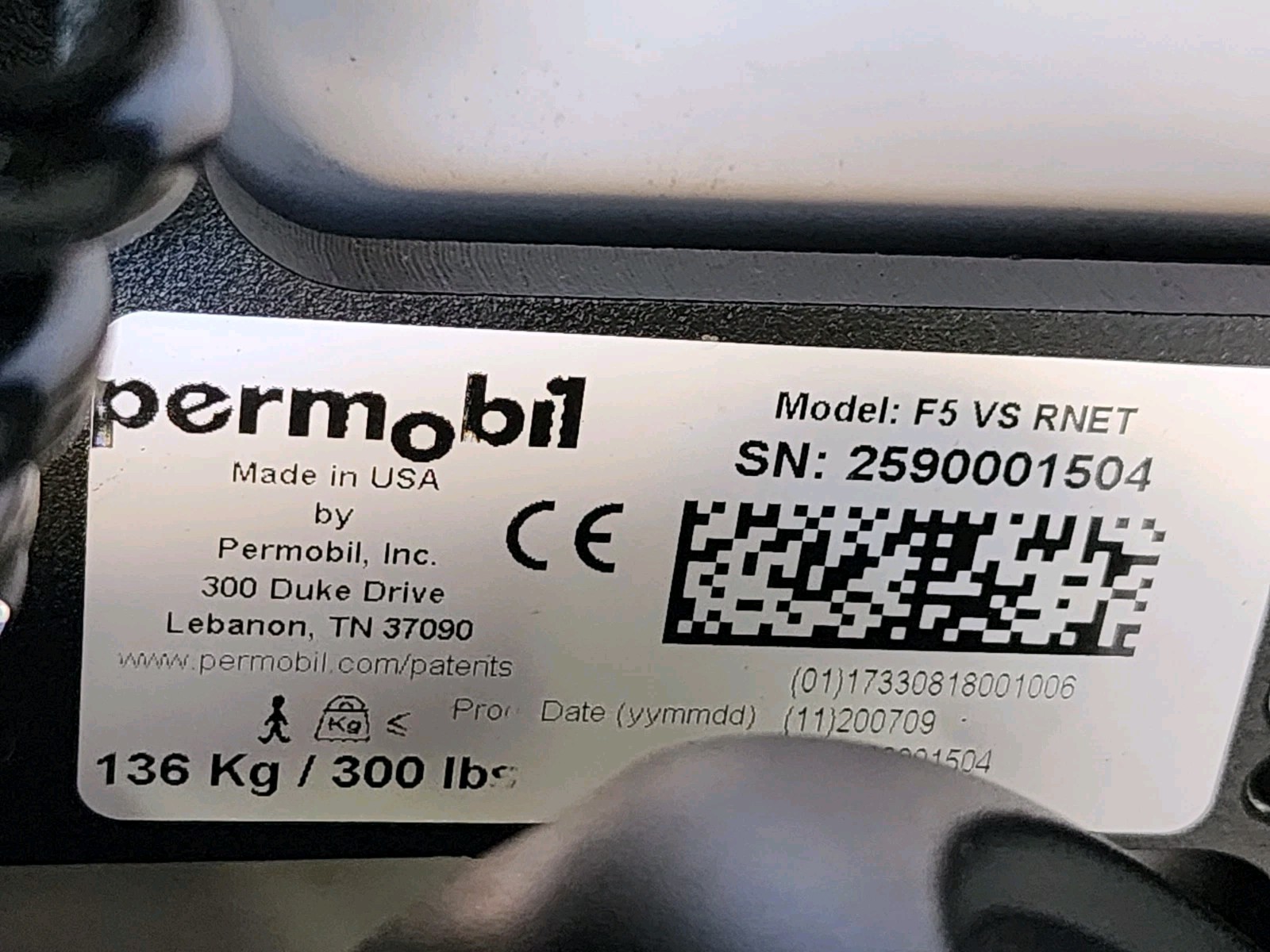 Permobil F5 VS Verical Stander 14" Seat Lift, Recline, Tilt, Leg, Lights 7.5MPH