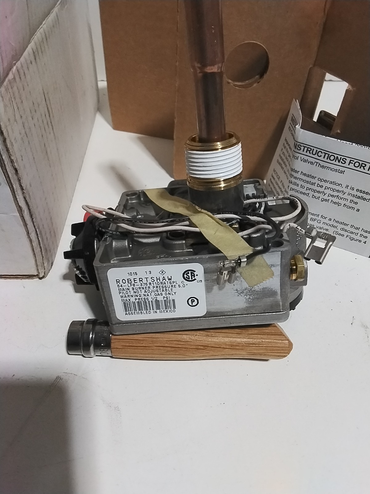 ROBERTSHAW 6910794 FLAME GUARD B GAS CONTROL VALVE NAT GAS ONLY 64-LF8-376