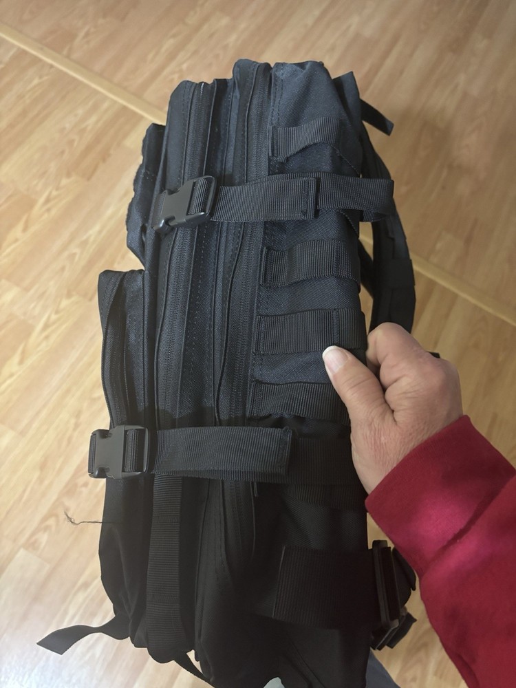 First Class Tactical Military Backpack Black External Pockets Modular new NWT