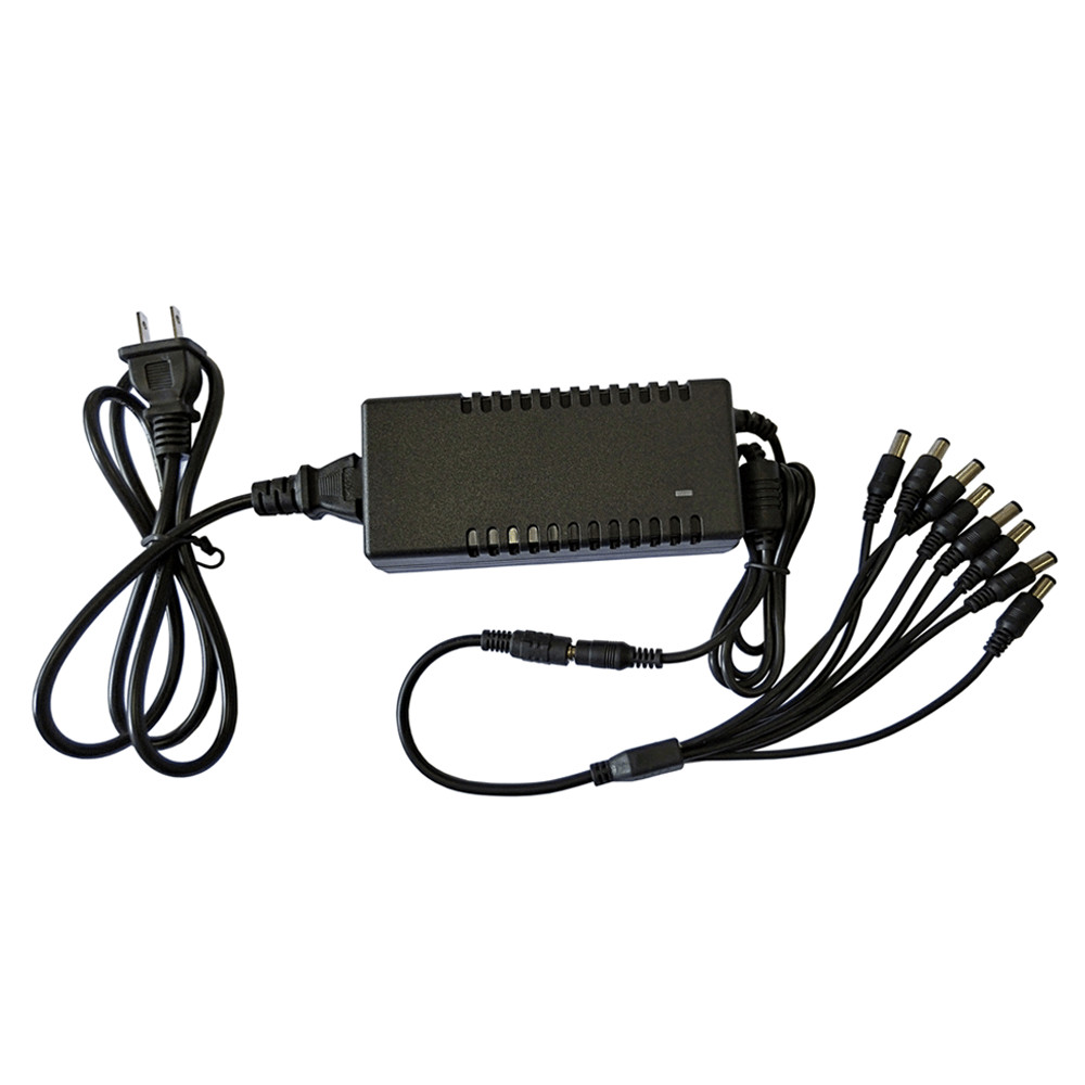 Security Camera Power Supply Adapter DC 12V 5A DVR CCTV +8 Split Power Cable