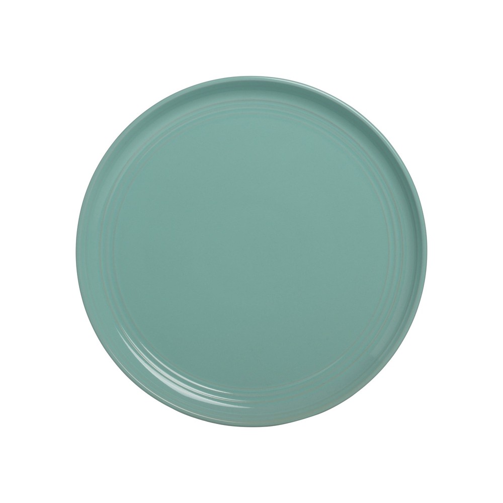Double Line 16 Piece Stoneware Dinnerware Set Kitchen Dish Dinner Plates Seafoam