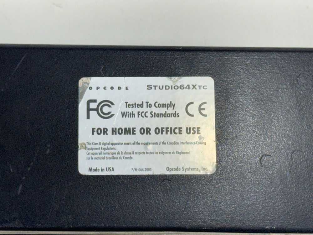 Opcode OMS Studio 64 XTC 4-In, 6-Out MIDI Interface - 64 MIDI CH - 064-2002