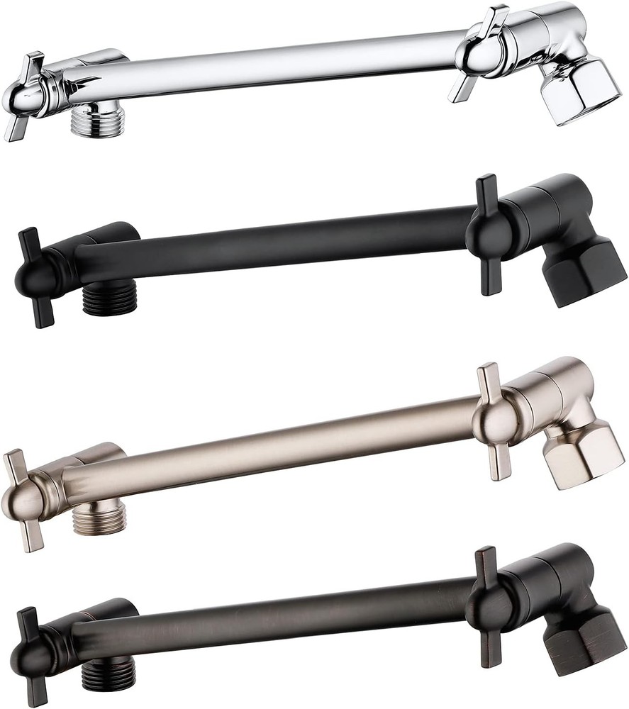 Shower Arm Extens, Adjustable Shower Arm for Bathroom, Solid Brass