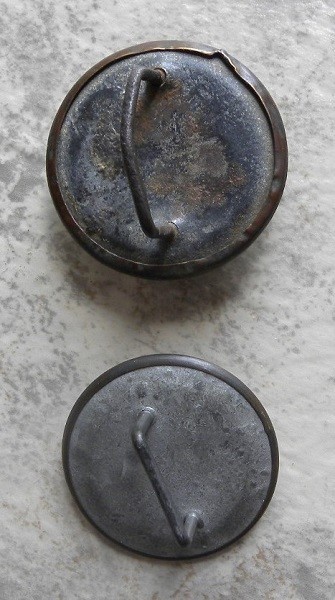 2 old Original Brass, Horse with Glass Bubble, Horse Head Bridle Rosettes