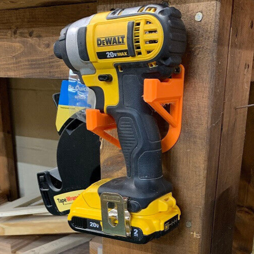 Wall Mount Holder Compatible with DeWALT 20v Cordless Tools RED