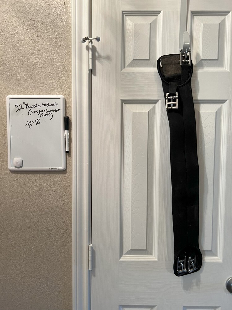 32" Black Girth with buckle springs