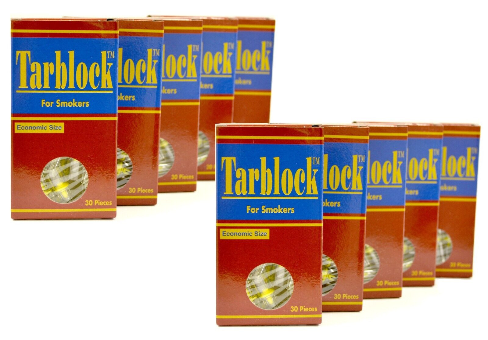 TARBLOCK Cigarette Filter Tips 10 Packs (300 filters) ~Free Shipping! (4 HOLES)