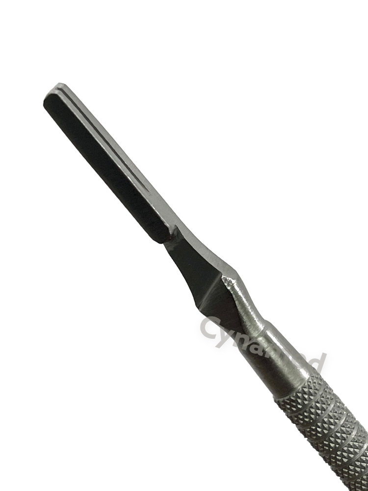 Scalpel Handle NO. 4 Premium Round Pattern with Knurled Grip - German Stainless