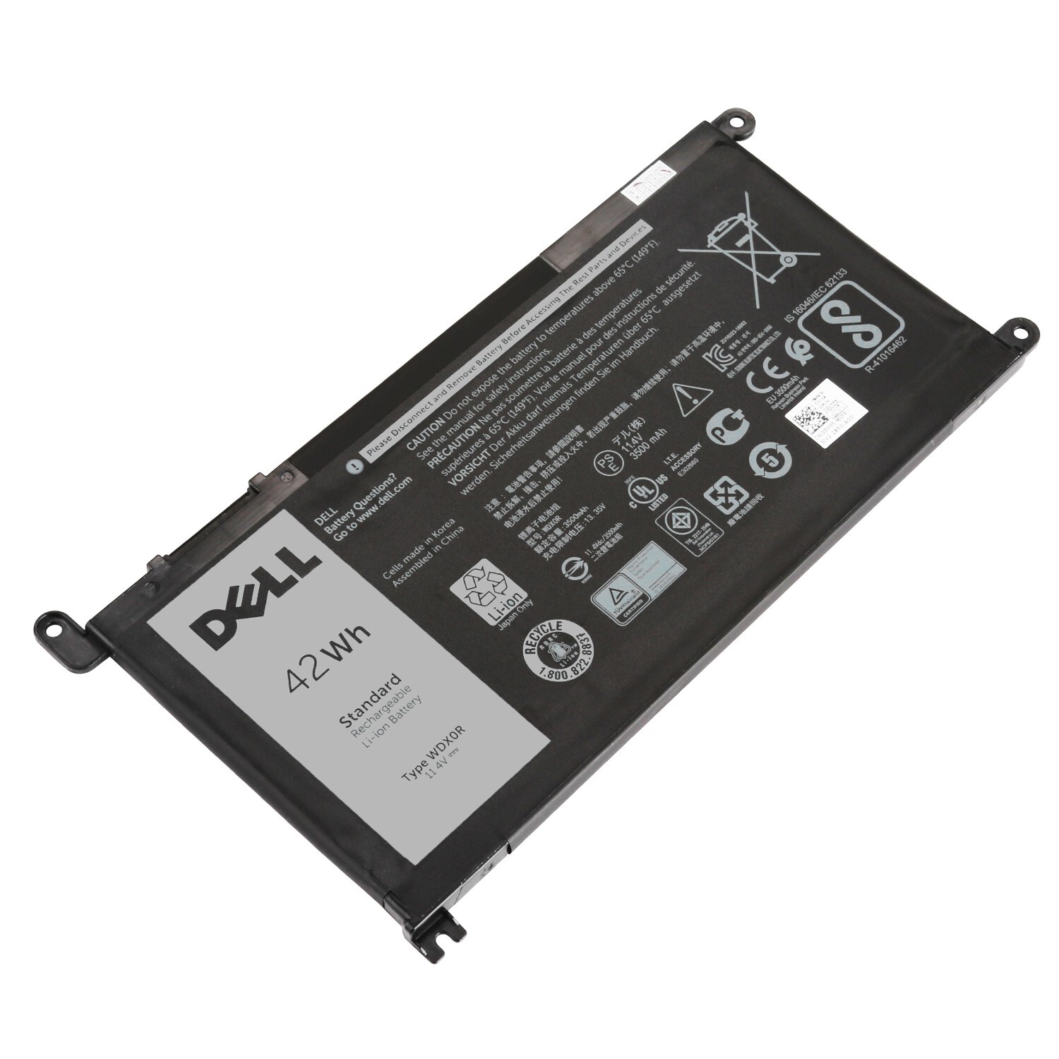 Genuine OEM WDX0R WDXOR Battery For Dell Inspiron 15 5567 5568 13 5368 7368 42Wh