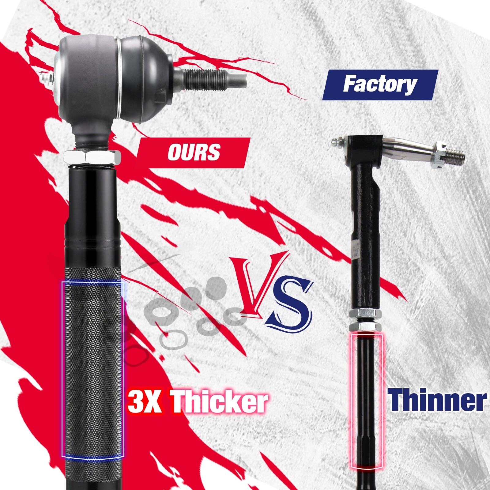 KSP 2500HD Tie Rod Kit For 2001-2010 Chevy Silverado/GMC Sierra 2500HD 3500HD