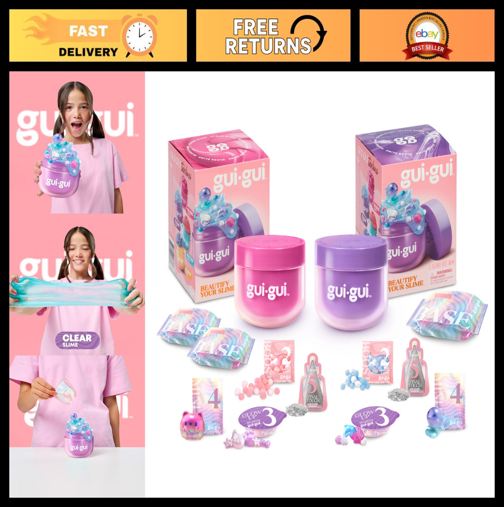 Scented Slime Kit 2-Pack Bundle - Clear & Gloss, DIY Customization, ASMR Fun