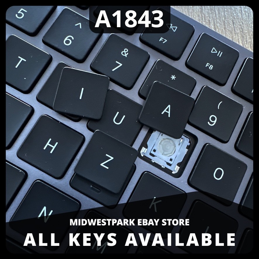 Replacement Keys Apple Wireless Keyboard A1843 Space Gray Individual Key & Hinge