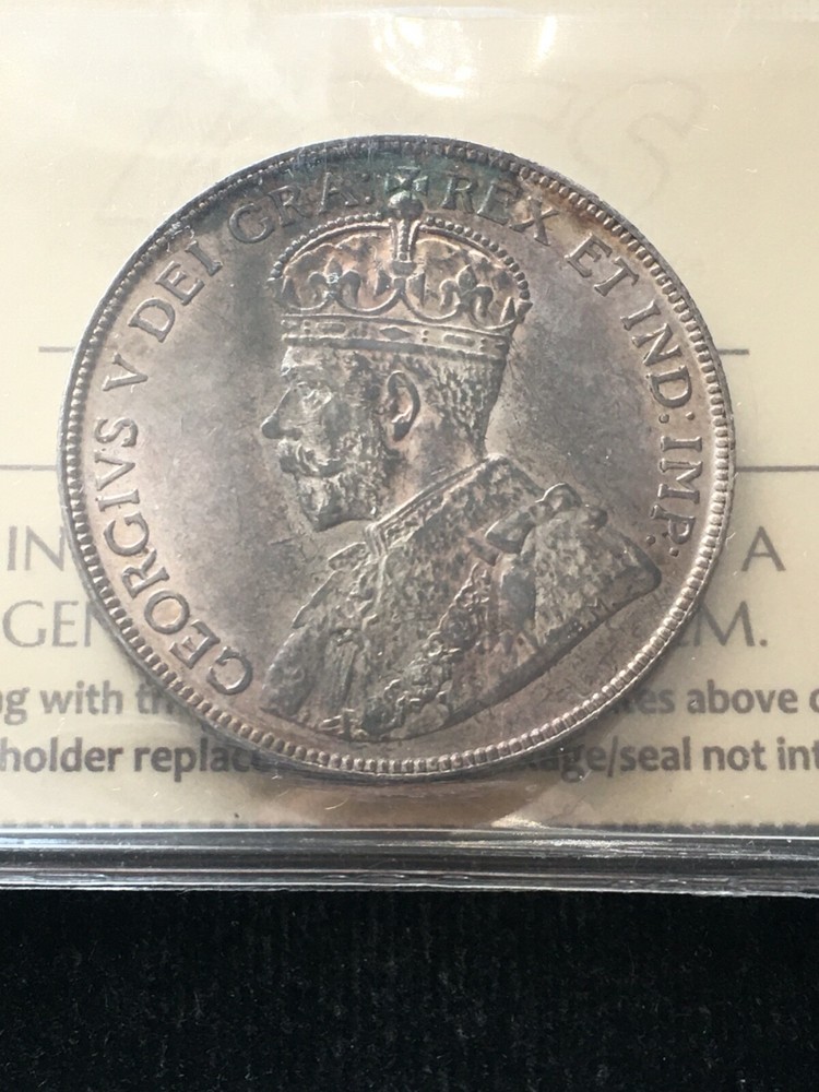 1919c ICCS Graded Newfoundland, ¢50 Fifty Cent, **MS-62**