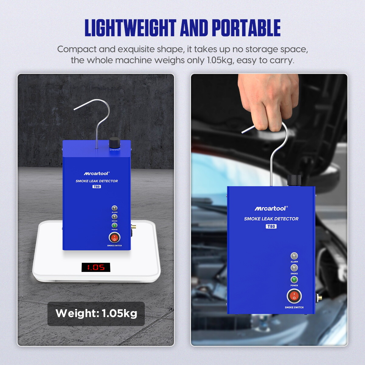 Auto EVAP Smoke Machine Fuel Pipe Systems Leakage Detector Built-in Air Pump