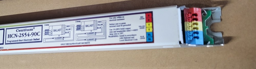 Advance HCN-2S54-90C Programmed Start Electronic Ballast 347/480V