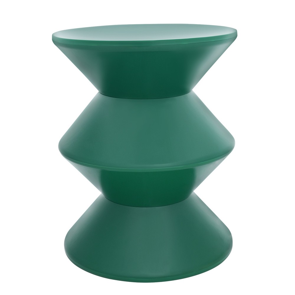 Green Side Table, PET Sofa Side Table, Modern Round End Table for Indoor Use