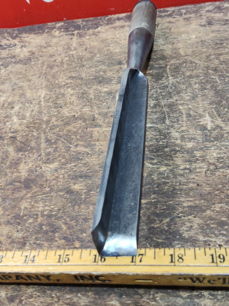 Early James Swan 1" Socket Corner Chisel Timber Frame Shipwright Woodworking