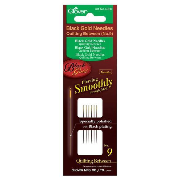 Clover, Black Gold Quilting Between Needles