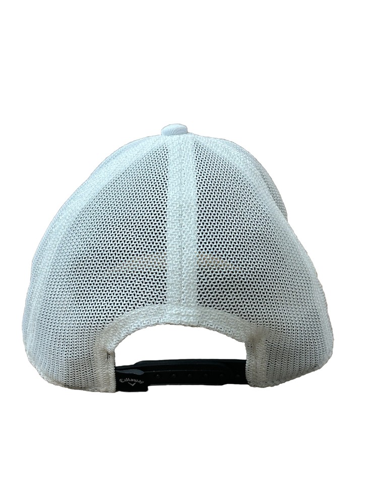 Callaway Golf Hat Cap Strap Back Designed In Carlsbad, CA Trucker Mesh White