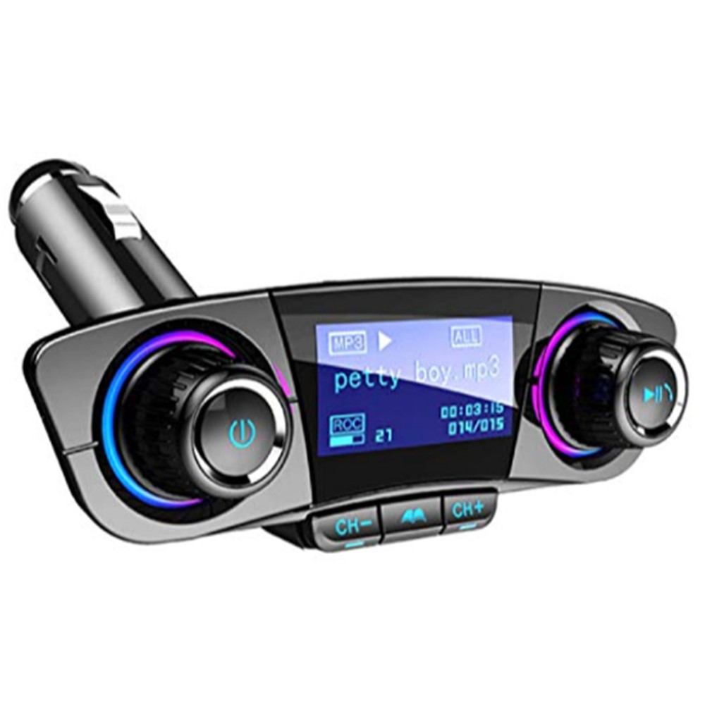 Wireless Bluetooth FM Transmitter Car MP3 Player 1.3in LED Screen W/USB Charger
