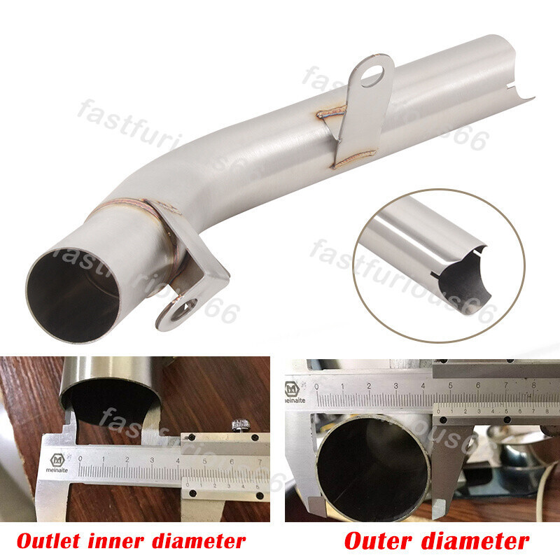 For Suzuki GSXR600 GSX-R750 2011-2026 Exhaust Mid Connect Link Pipe Tube Steel