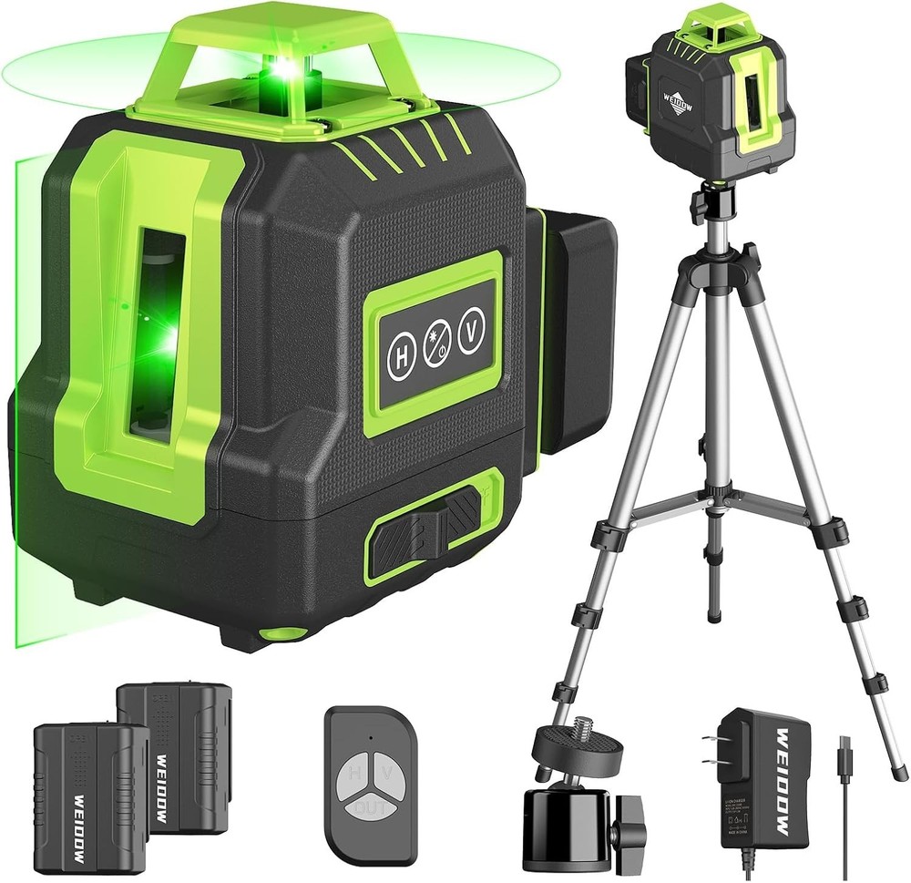 360° Self-Leveling Green Laser Level with Adjustable Tripod - Ultimate Precision