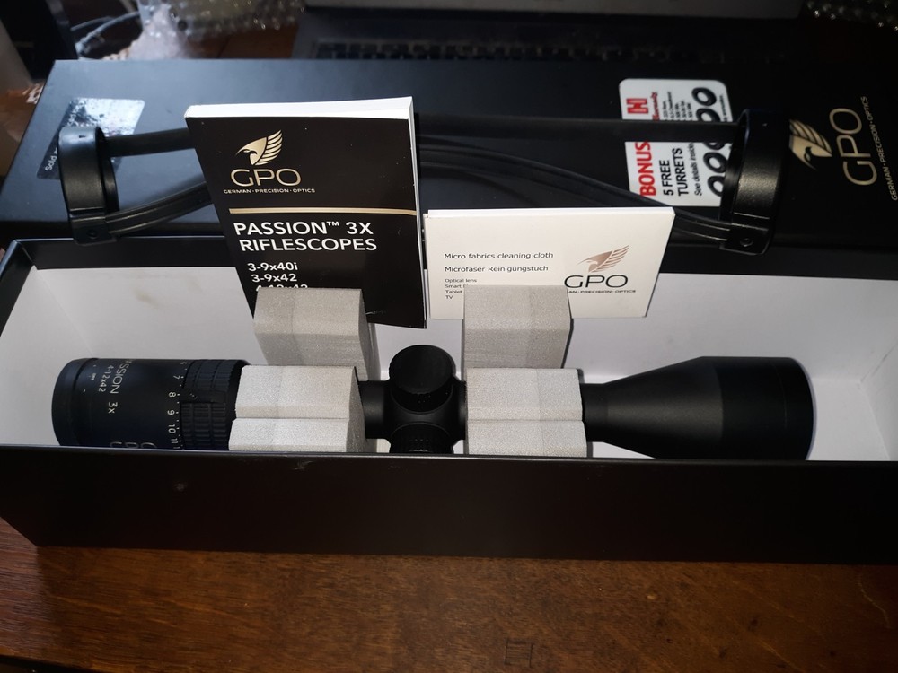 GPO Passion 4-12x42 Scope- Never Mounted!
