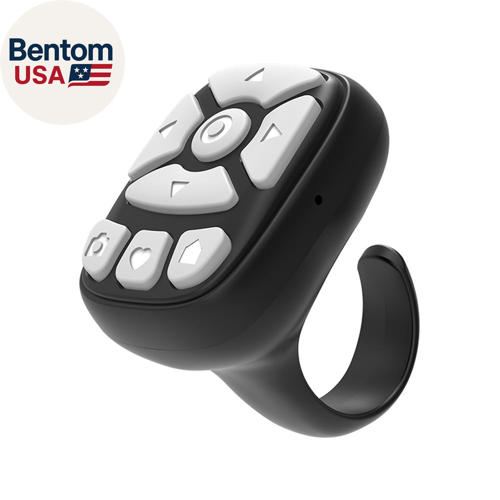 Tiktok Scrolling Ring – 8-Button Finger Tip Wireless Remote, with Camera Remote