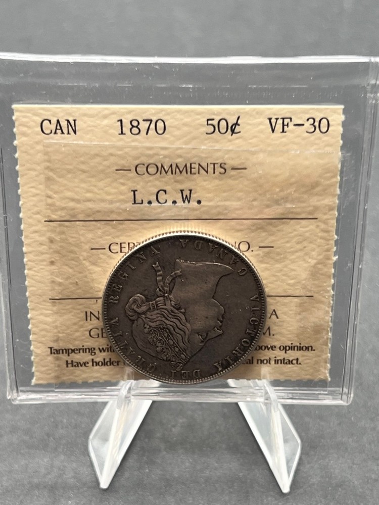 1870 Canada 50 Cent LCW ICCS Graded VF-30