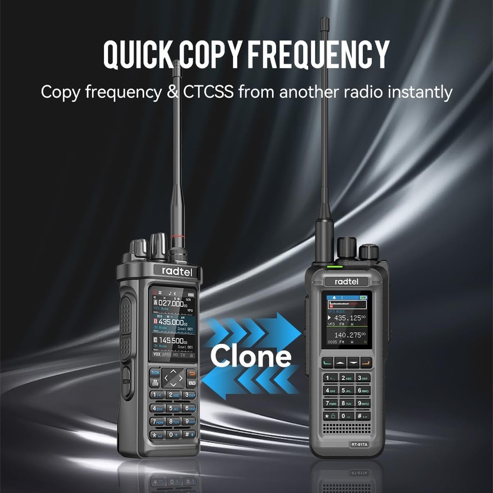 Ham Radio RT-950 PRO 10W GPS/APRS Bluetooth APP Programming NOAA Spectrum