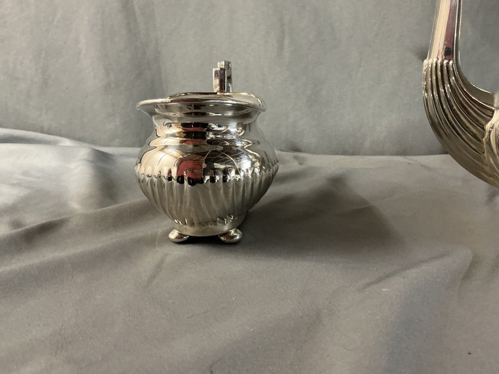 MCM Leonard Silver Plated Coffee Pot W Creamer