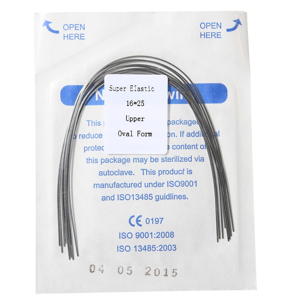 Dental Ortho Arch Wire Super Elastic Niti Reverse Curve Rectangular True Form