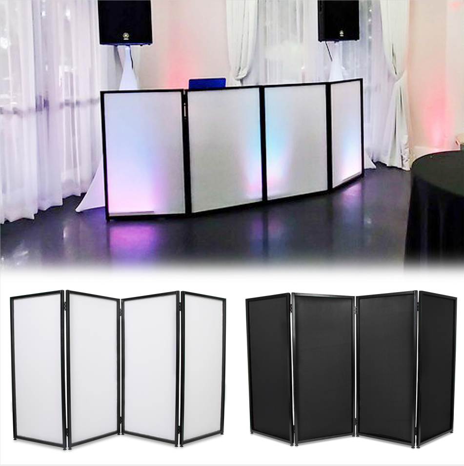 Portable DJ Event Facade Black/White Scrim Frame Booth w/ Travel Bag Case