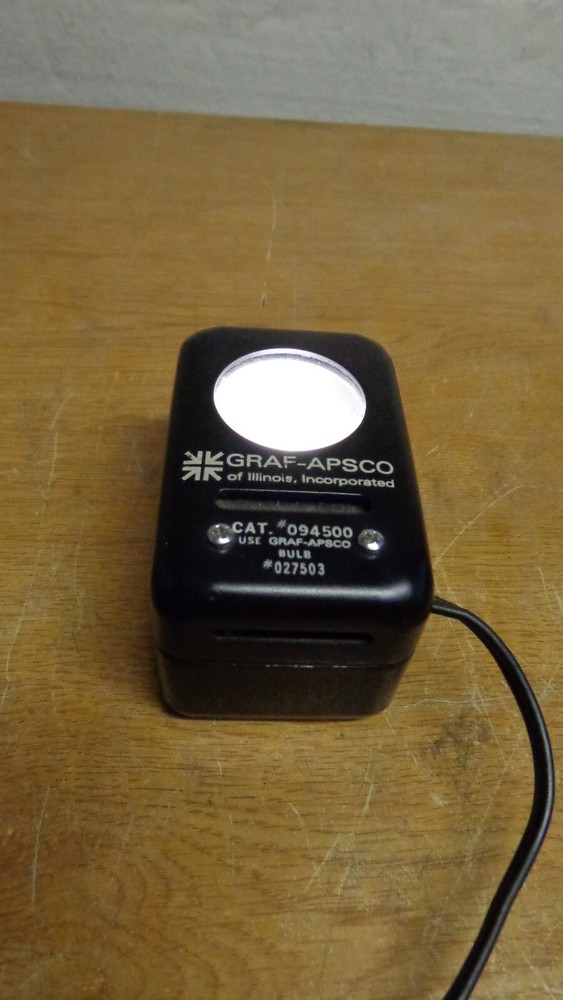 Graf Apsco Microscope light box 094500 w/ 027503 bulb