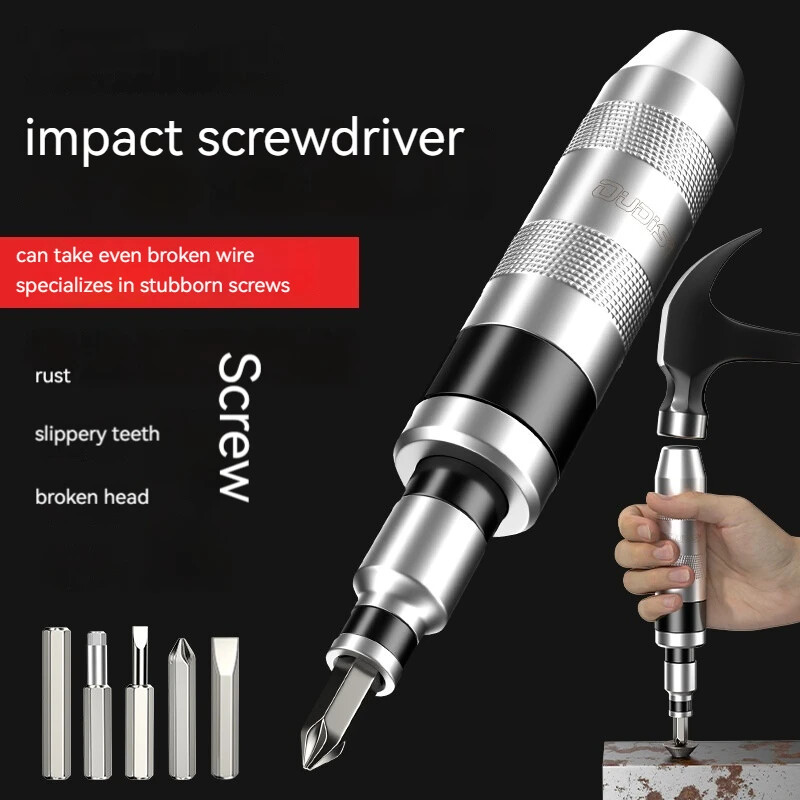 7/13PC Impact Screwdriver Hand Manual Reversible Impact DriverSet Durable Remove